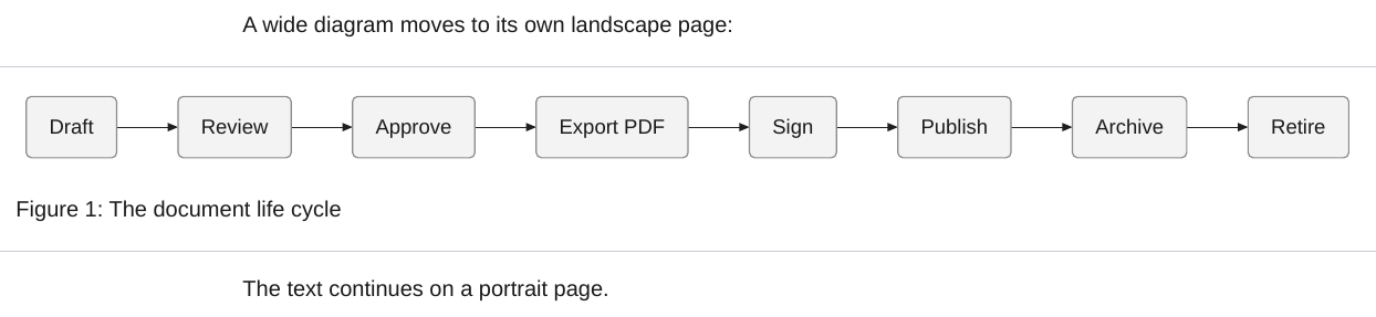 A wide flowchart on a landscape page, with its caption