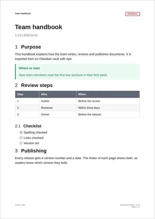 The same page with a confidentiality label