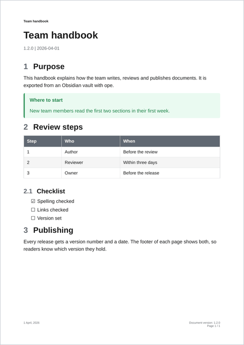 A page with the default template